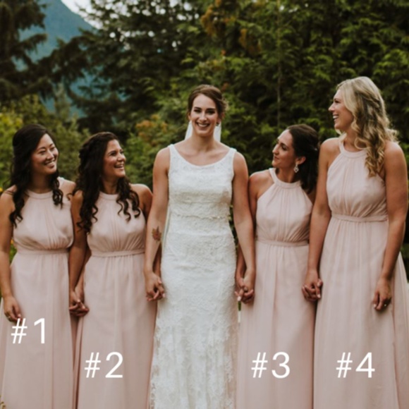 Blush Pink Bridesmaid Dresses - Picture 2 of 6
